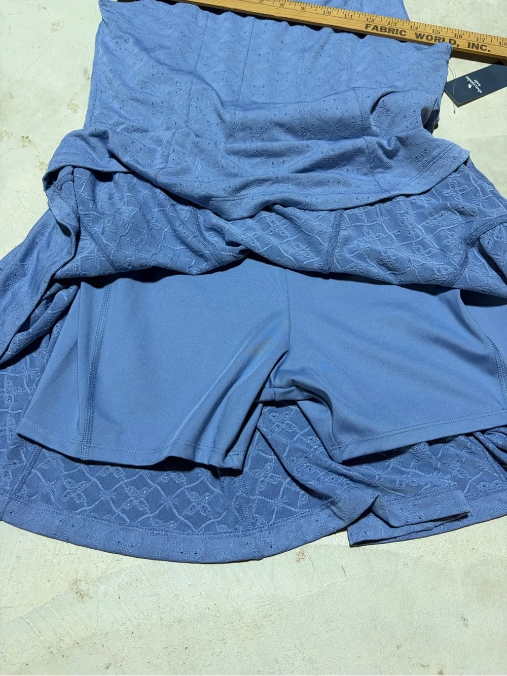 Abercrombie kids YPB NWT Blue Eyelet tennis Dress built-In shorts 17/18 MSRP$45